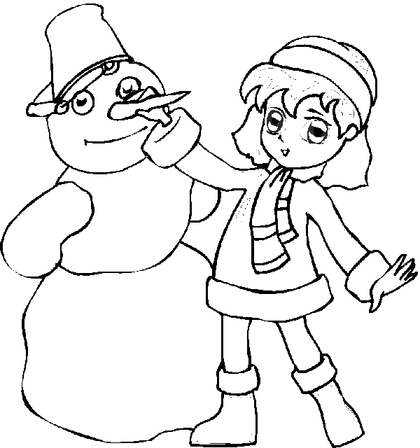 Bałwany kolorowanki